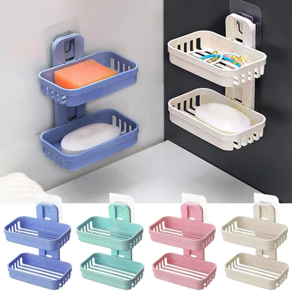 New Bathroom Dish Plate Case Home Shower Travel Hiking Soap Box Holder Box Soap Dispenser Rack Soap Container Plastic R4H3