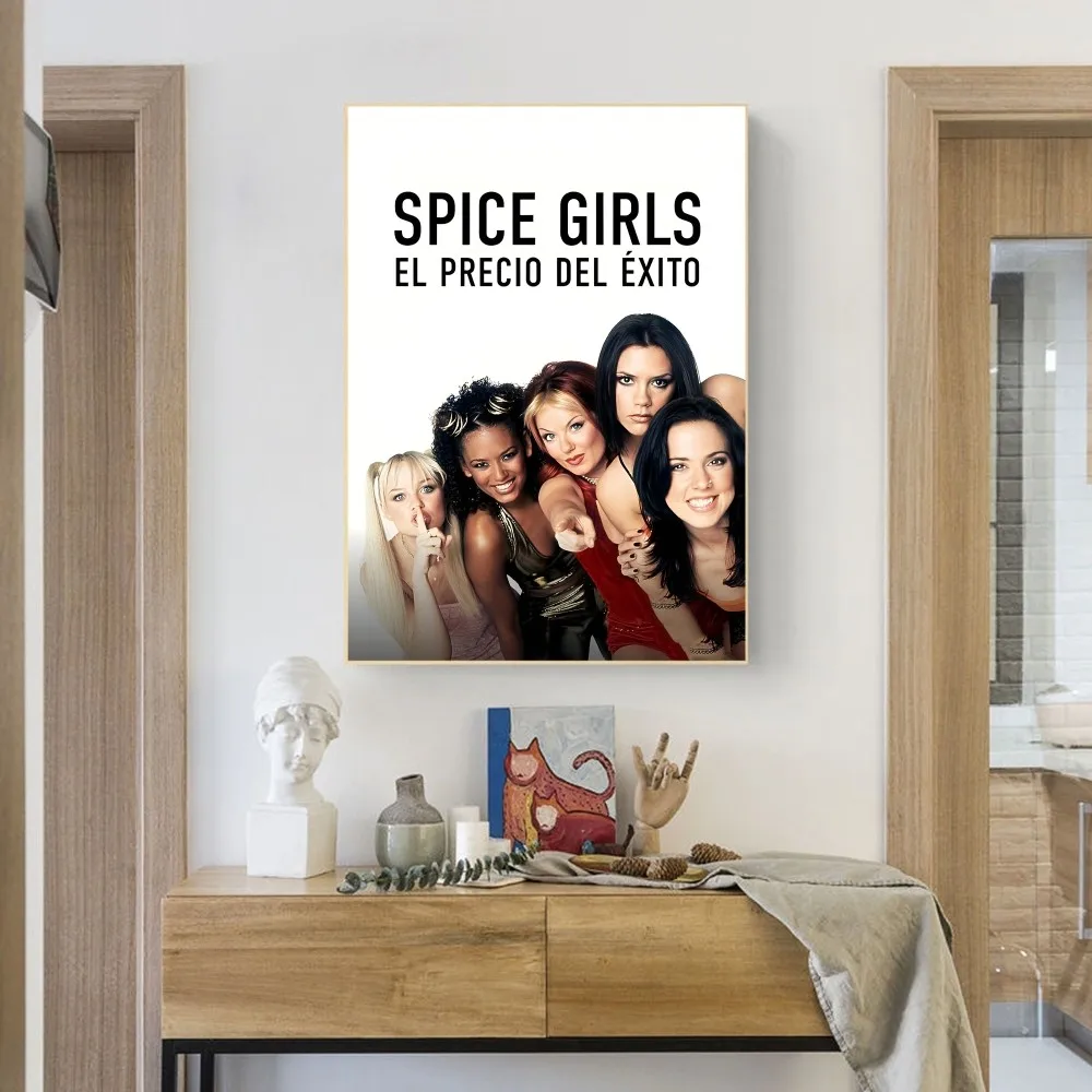 Spice Girls Music  Anime Posters Sticky Waterproof Paper Sticker Coffee House Bar Kawaii Room Decor