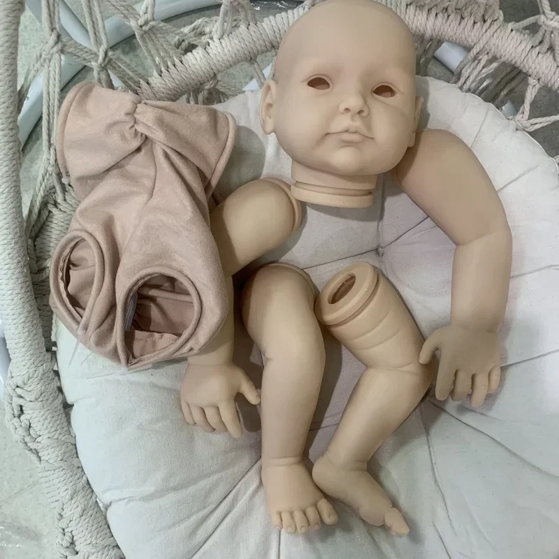 

22inch Reborn Kit Soft Vinyl Fresh Color Reborn Doll Kit Unfinished Unpainted Doll Parts with Body and Eyes