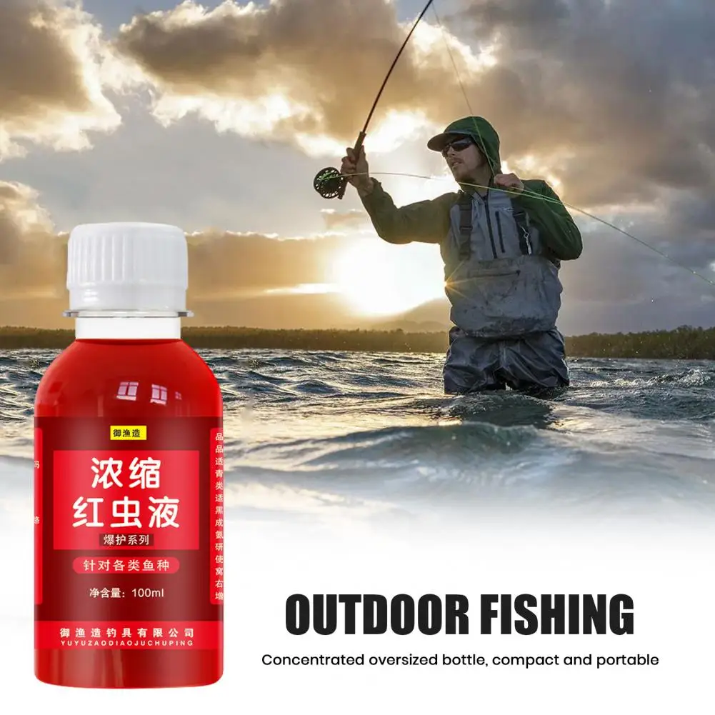 Concentrated Fish Liquid High Concentration Worm Liquid Fish Bait for Freshwater Trout Carp Fishing 100ml Agent Lure Enhancer