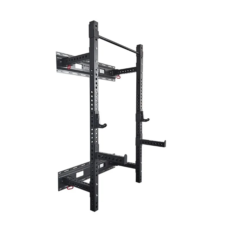 Folding squat frame Household wall-mounted squat bench press frame Squat gantry frame