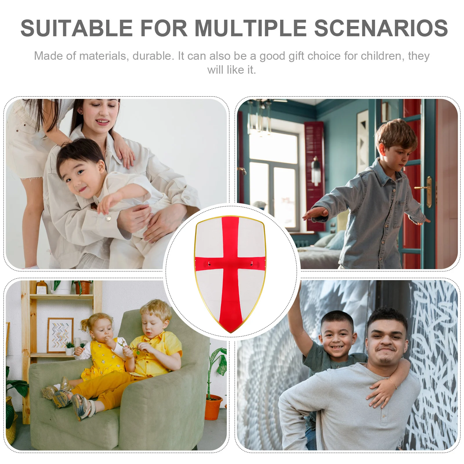 

Creative Cartoon Cross Plastic Shield Sturdy Play Shield for Emotional Development Parent Fun