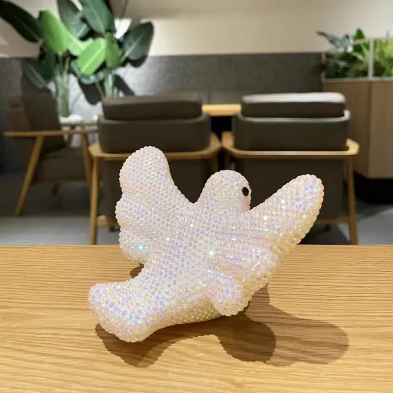 Creative 9CM Handmade Customized DIY Sparkle Stunning Led Lamp Pigeon Putting Decorate Ornaments