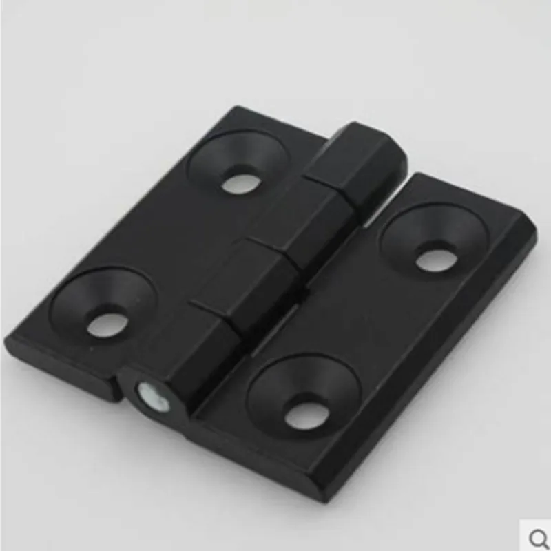 Ze stopu cynku prostokątny Metal aluminium składane zawias aluminium zawiasy 40x40 50x50 60x60 czarny zawiasy do elektryczny okucie szafki
