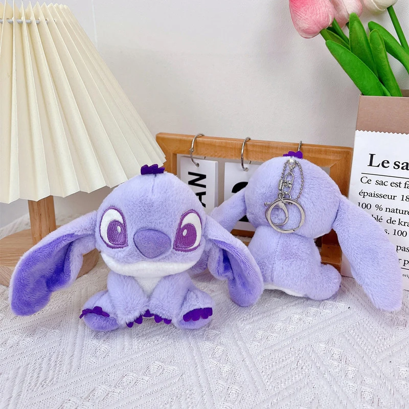 12cm Anime Lilo And Stitch Figure Stitch Plush Doll Keychain Kawaii Bag Pendant Experiment 626 Abomination Monster Toy Gift