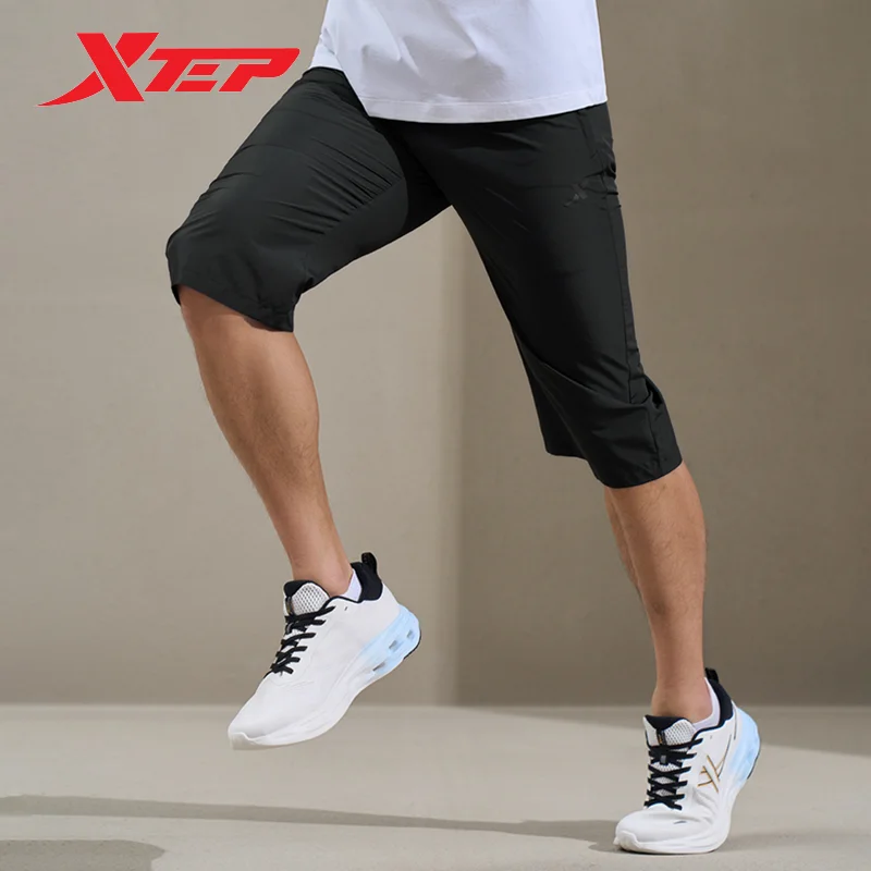 Xtep Weaved Cropped Pants For Men 2024 Summer Comfortable Sweatpants  Quick-Drying Breathable Bottoms 876229800200