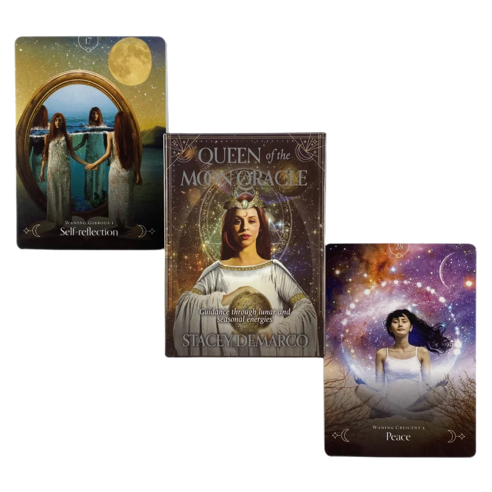 Queen Of The Moon Oracle Cards A 44 Tarot English Divination Edition Deck Borad Games