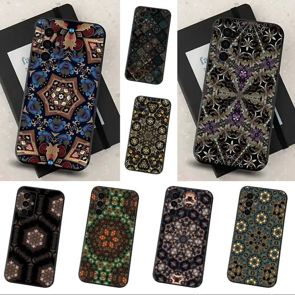 

Pattern Colorful Mandala Phone Case For Samsung Galaxy A13,A21s,A22,A31,A32,A52,A53,A71,A80,Soft Black Shell