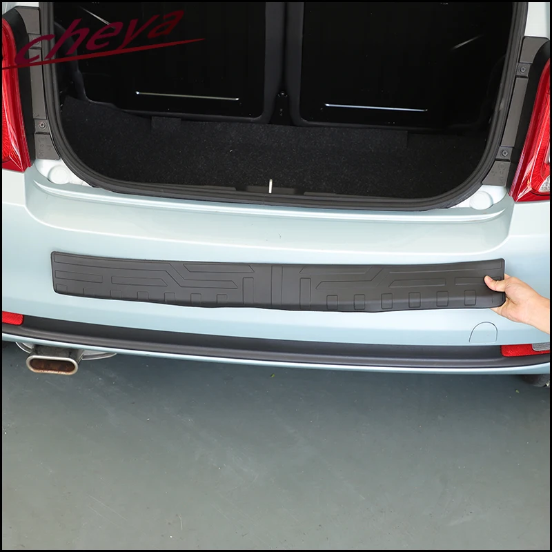 

Для Fiat 500 2016 + TPE багажник задняя защитная пластина наклейка на задний бампер автомобиля накладка против ударов царапин наклейка