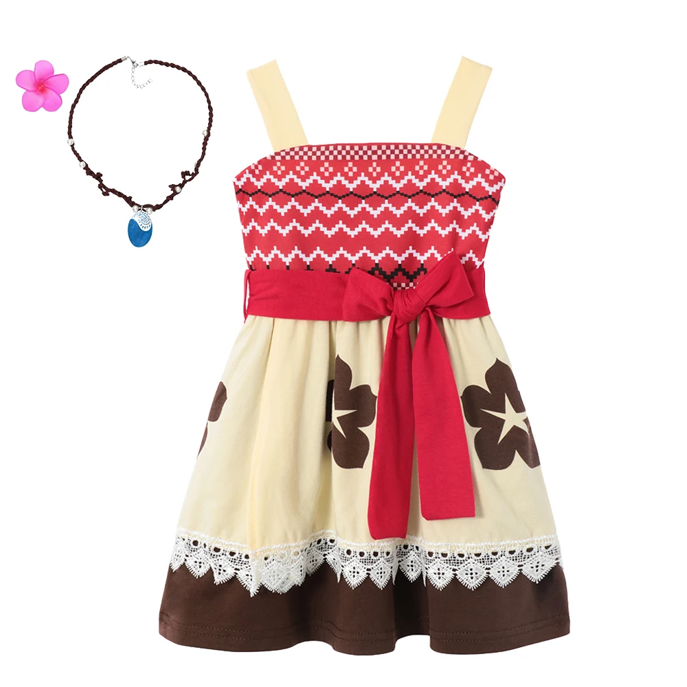 Girl Casual Dresses Printing Independence Day Princess Style Carnival Beach Cotton Dresses +Headband Summer Holiday Dresses 2024