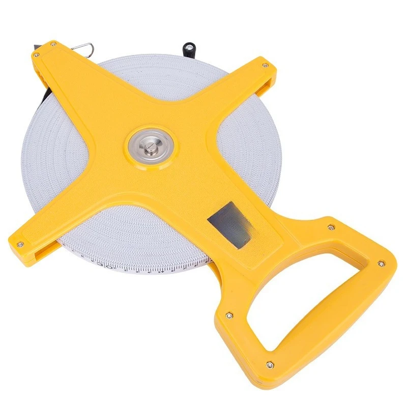 

Shelf leather tape measure Plastic shell fiber measure 100m * 13mm fiber tape measure