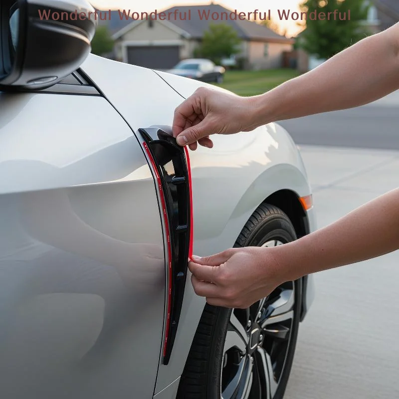 2Pcs Side Wing Fenders with Vent Air Feature Moulding Trim for Eye-catching Look