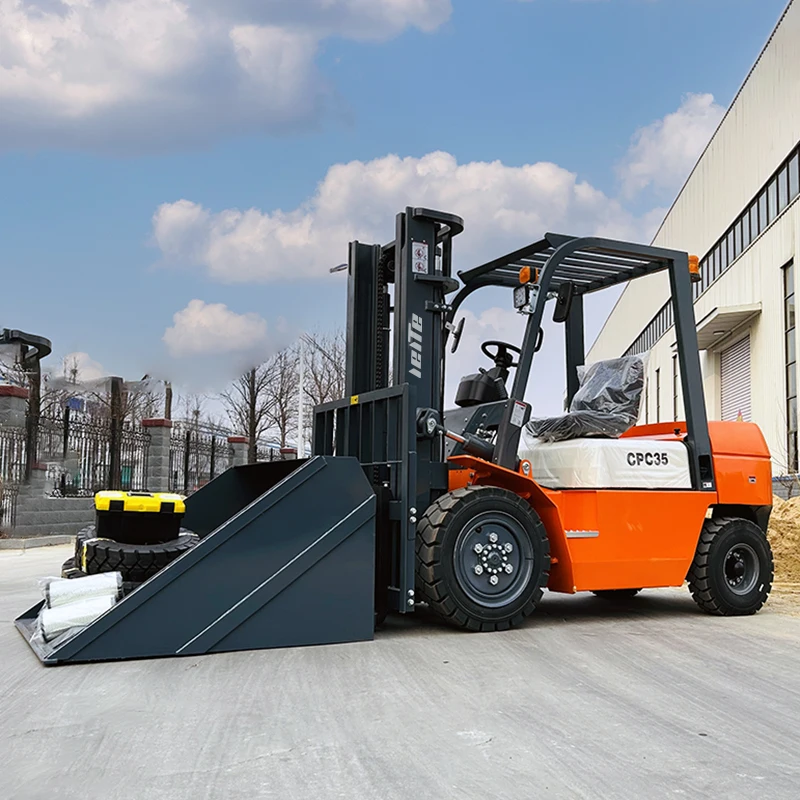 China CPC35 Top Diesel Forklift 3.5Ton 4 Wheel Drived Rough Terrain Forklift 5ton 4X4 Off Road Forklift