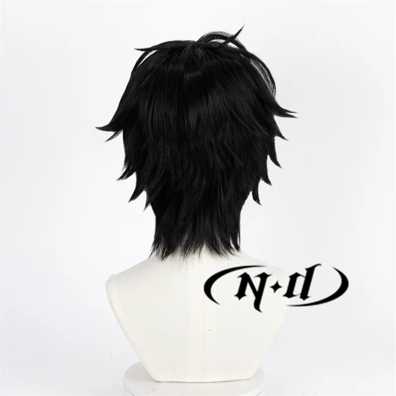 ND Okkotsu Yuta شعر مستعار تأثيري أنيمي Jujutsu Kaisen تأثيري disheveled شعر أسود لحفلة الهالوين جودة عالية الاصطناعية