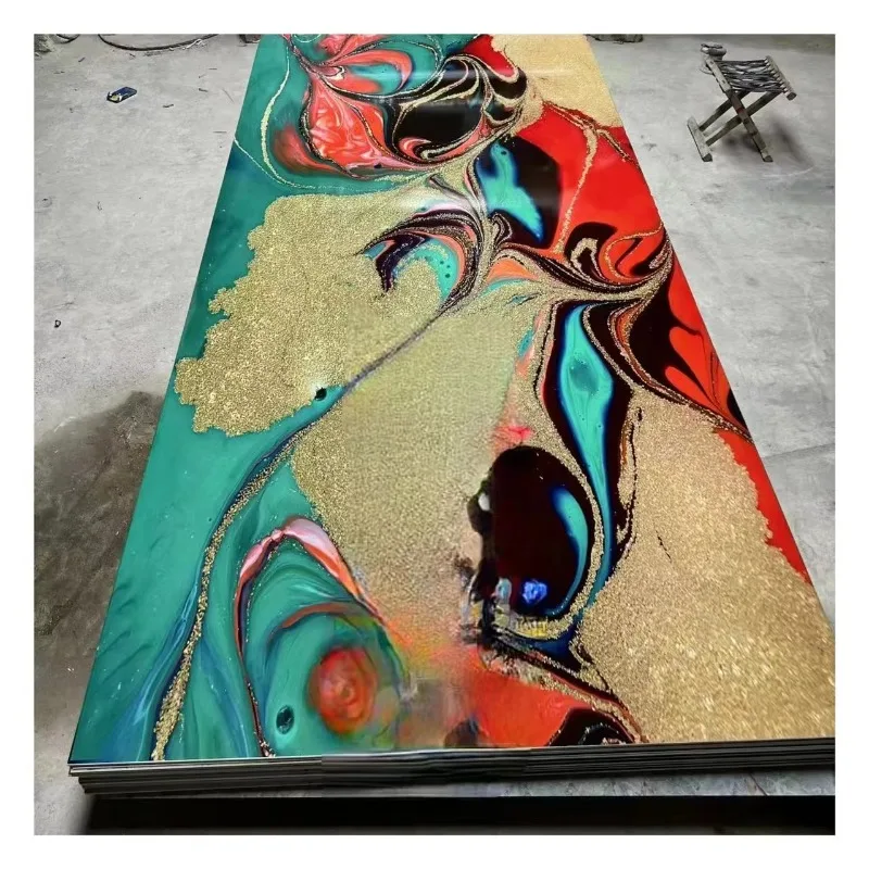 Decorative interior high gloss PVC plastic marble 3D UV marble board UV wallboard Other wallpaper/wallboard