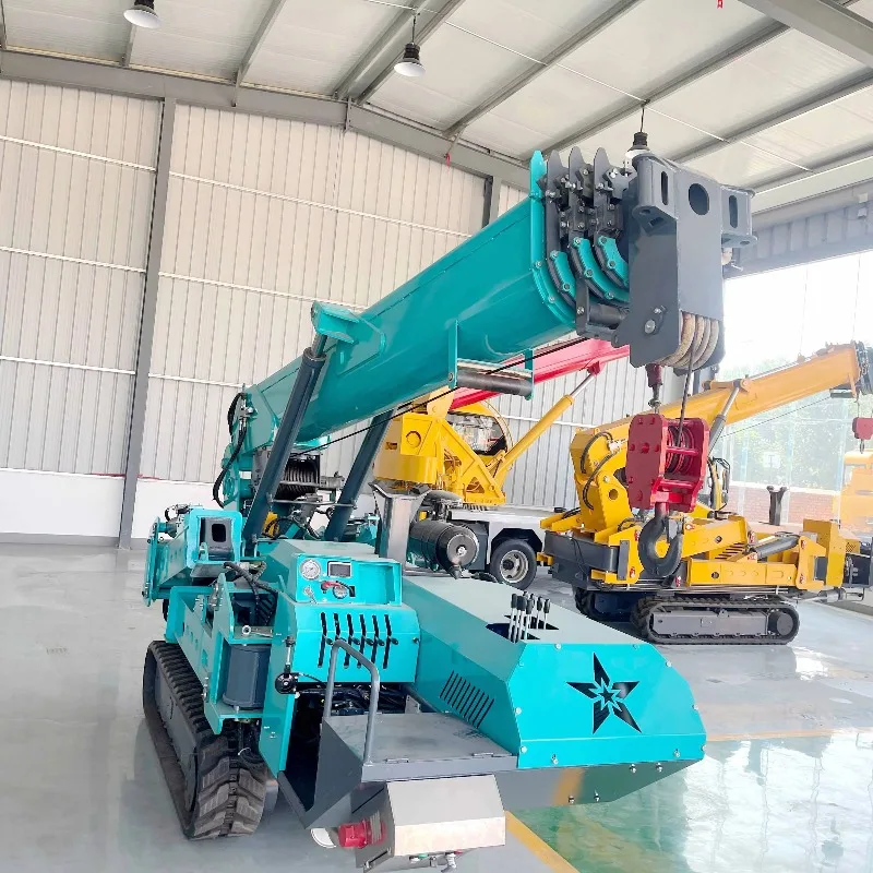 Compact Spider Crane Electric Hydraulic Mini Lifting Machine Remote Control Construction Equipment