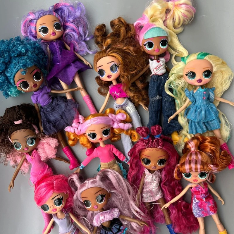 1 Pieces Random Type 24cm Height Sister Doll with Clothes for 1/7 Doll Girl Dress Up Toys Accessories