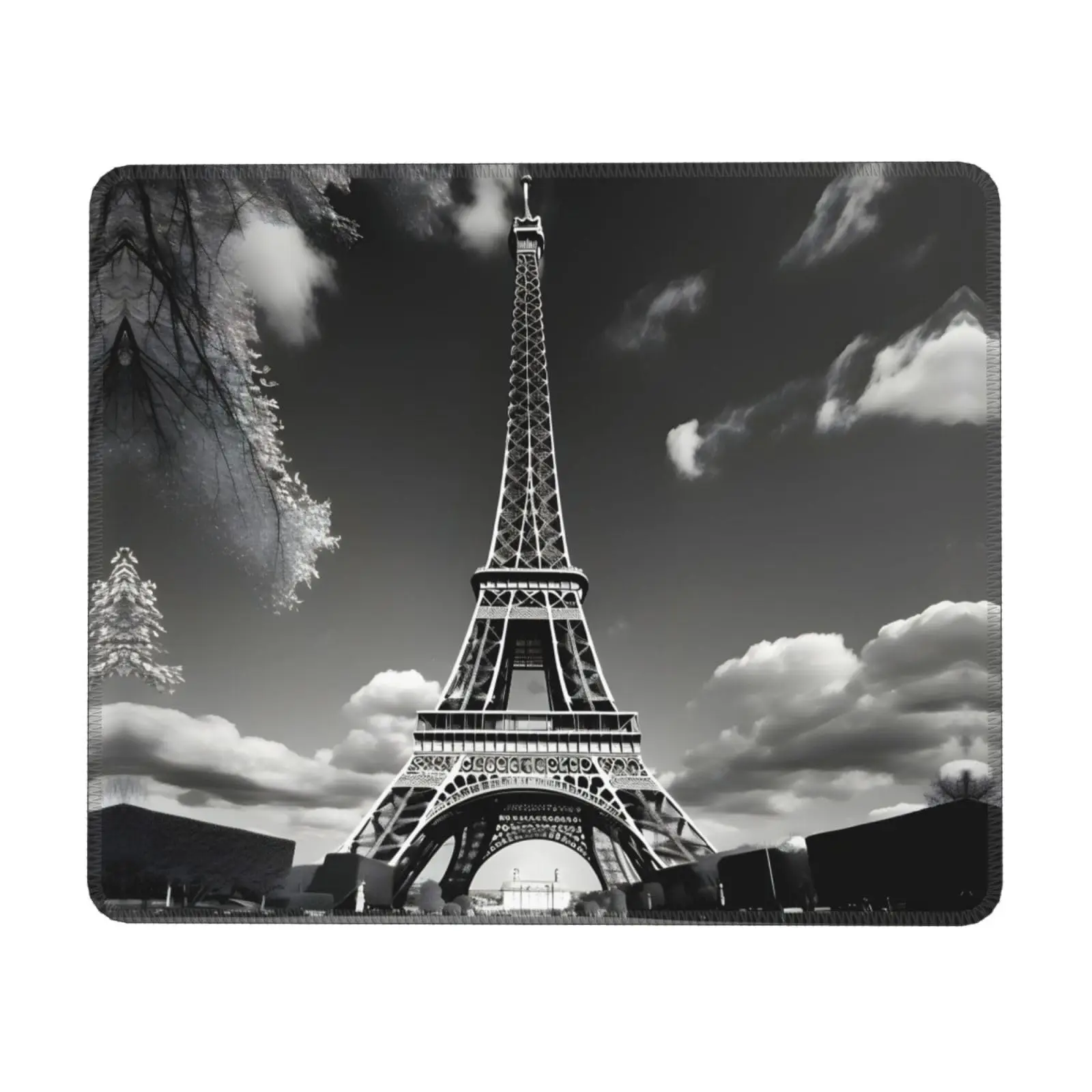 High Quality Vintage Eiffel Tower Printing Lock Edge Gaming Mousepad Gamer Mouse Mat Keyboard Mats Desk Pad Mousepads 22x18cm