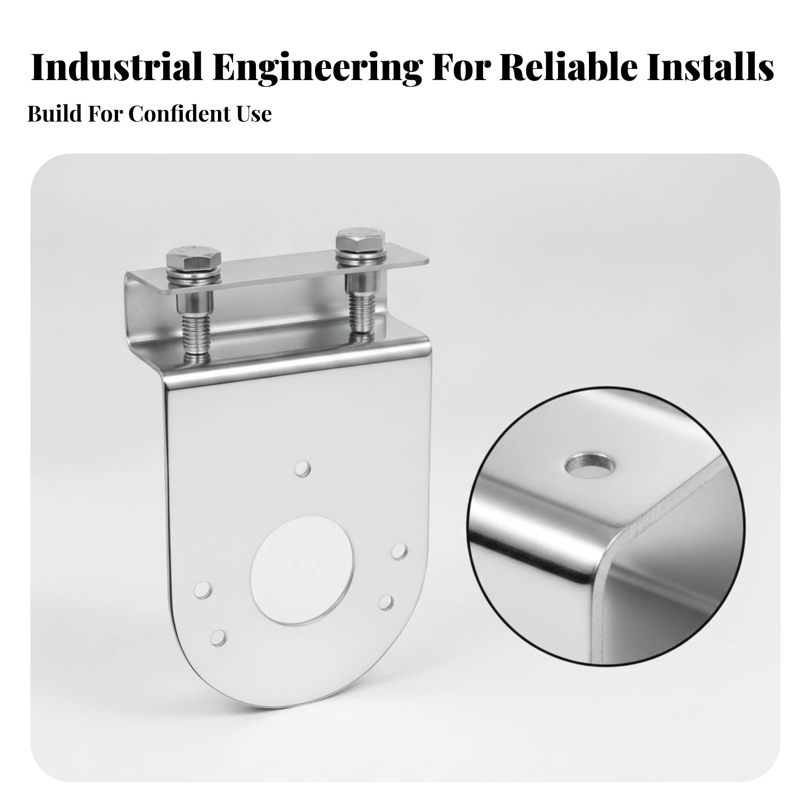 2 Pieces Watermelon Light Bracket Stainless Steel Clamp-on Bracket for Truck Drivers, Trucks, Trailers