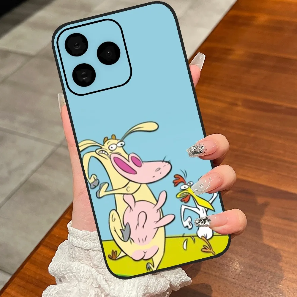 cartoon C-Cow and Chicken Phone Case For iPhone 8 15 Plus 11 12 13 Pro Max 14 14 15Pro Max