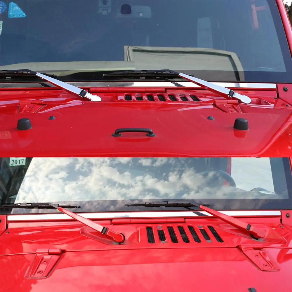 ⭐Genuine⭐ For Jeep Wrangler JK JKU 2007-2017 Accessories Windshield Wiper Arm Blade Cover Trim Exterior Decoration Car Parts