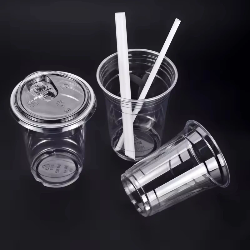 custom.Smoothies Cup  Custom Printed 90 95 98 Caliber Disposable Pet Plastic Boba Cup Coffee
