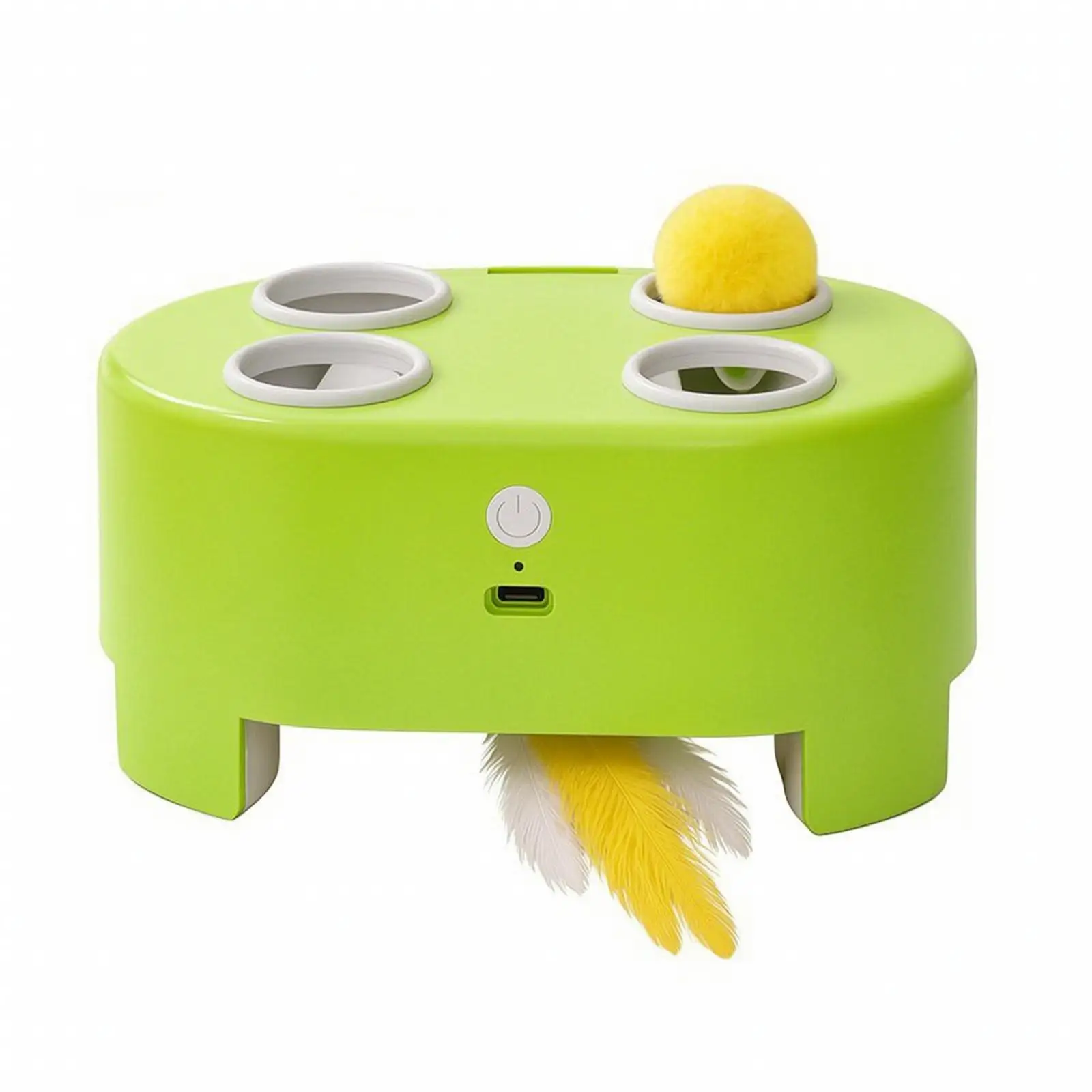 Low Noise Electronic Cat Toy with Rotating Feathers for Multi Cat Household Interactive Play