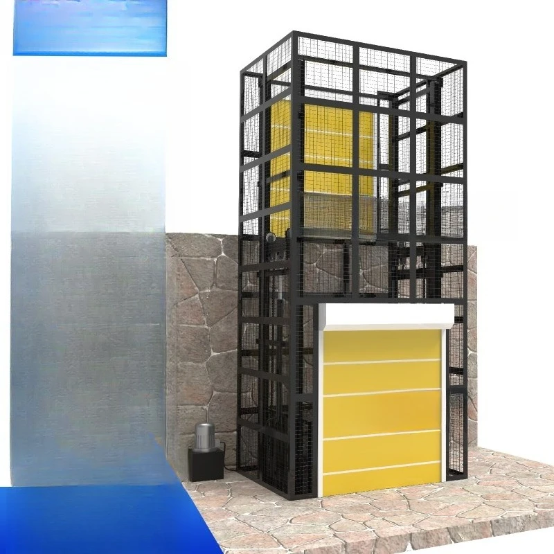 Warehouse rail type industrial freight elevator workshop hydraulic explosion-proof lifting platform