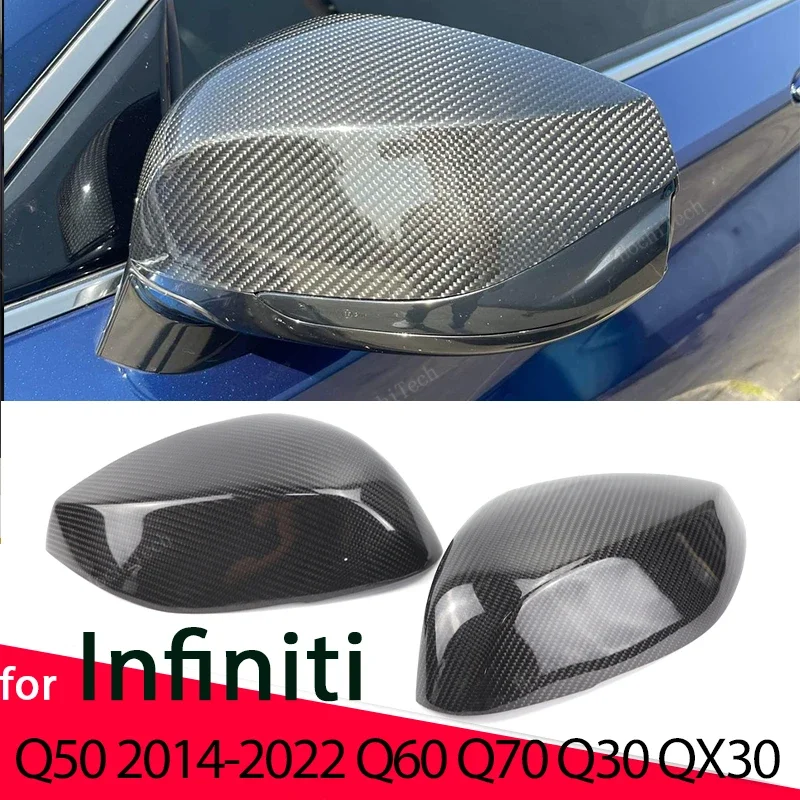 

Real Carbon Fiber Side Mirror cover Cap Sticker for Infiniti Q30 H15 Q60 V37 Q70 Y51 QX50 J50 QX60 QX70 S51 Nissan Skyline V37