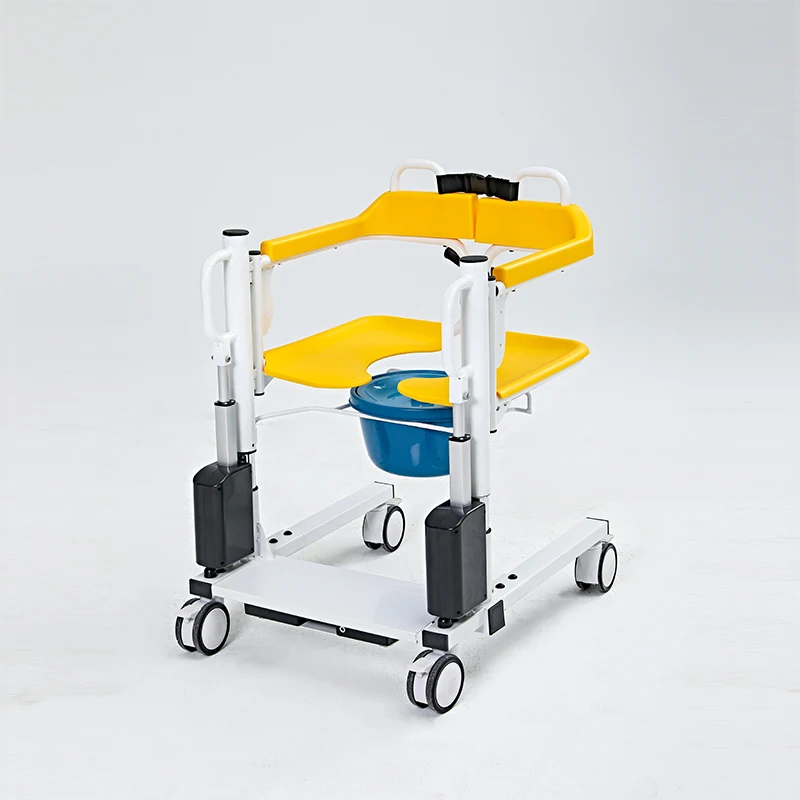 New product rehabilitation therapy shower adjustable patient electric lift transfer chair with commode