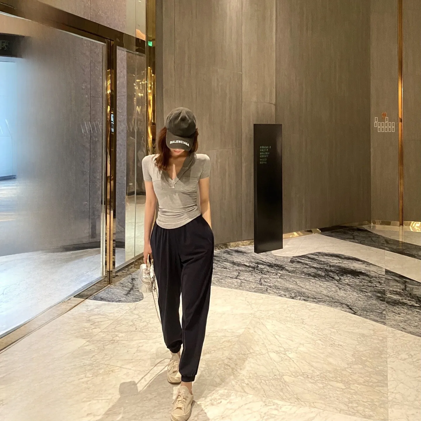 

CCZEE Versatile Slimming Sports Pants Women's Casual Harem Pants High Waist Other Material 00% Spring Long Trousers