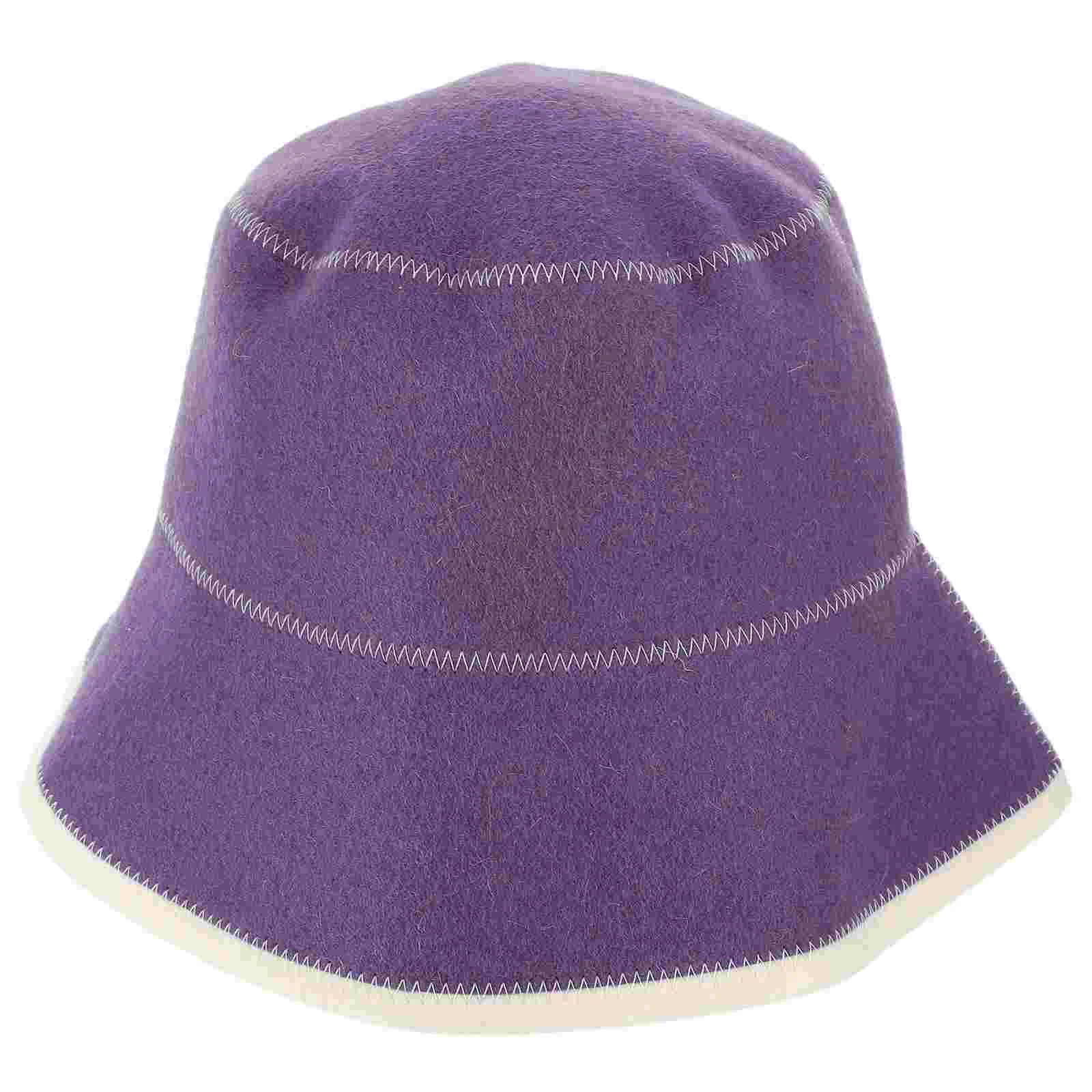 

Fisherman Sauna Hat Heated Hats for Men Bath Accessories Wool Breathable Bathing Take