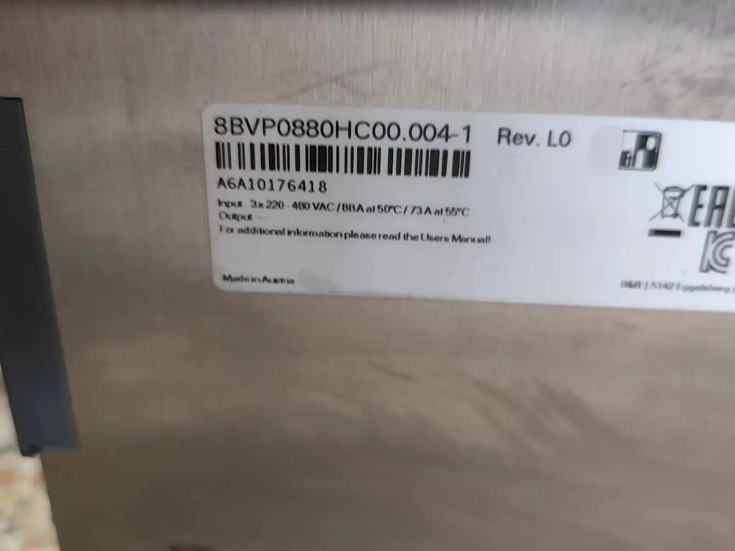 8BVP0880HC00.004-1 Сервопривод для B&R