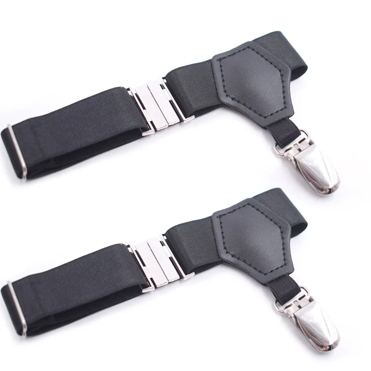 1 Paar schwarze Socken-Strumpfbänder für Damen und Mädchen, JK, japanischer Stil, verstellbar, elastisch, rutschfest, Socken-Strumpfhalter, Gürtel, Bein-Hosenträger – Detail 3