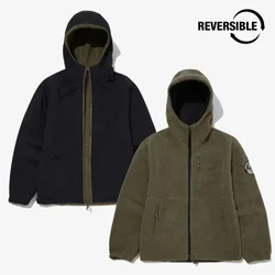 Chaqueta acolchada de algodón de doble cara para hombre, abrigo de ocio de terciopelo, cálido y frío, Invierno