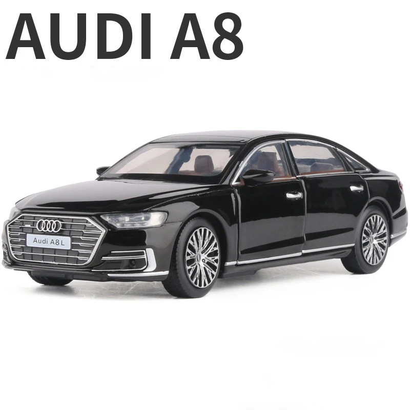 1:32 AUDI A8L  Alloy Diecasts & Toy Vehicles Metal Car Model Shock absorber Sound Light Collection Car Toys Gift