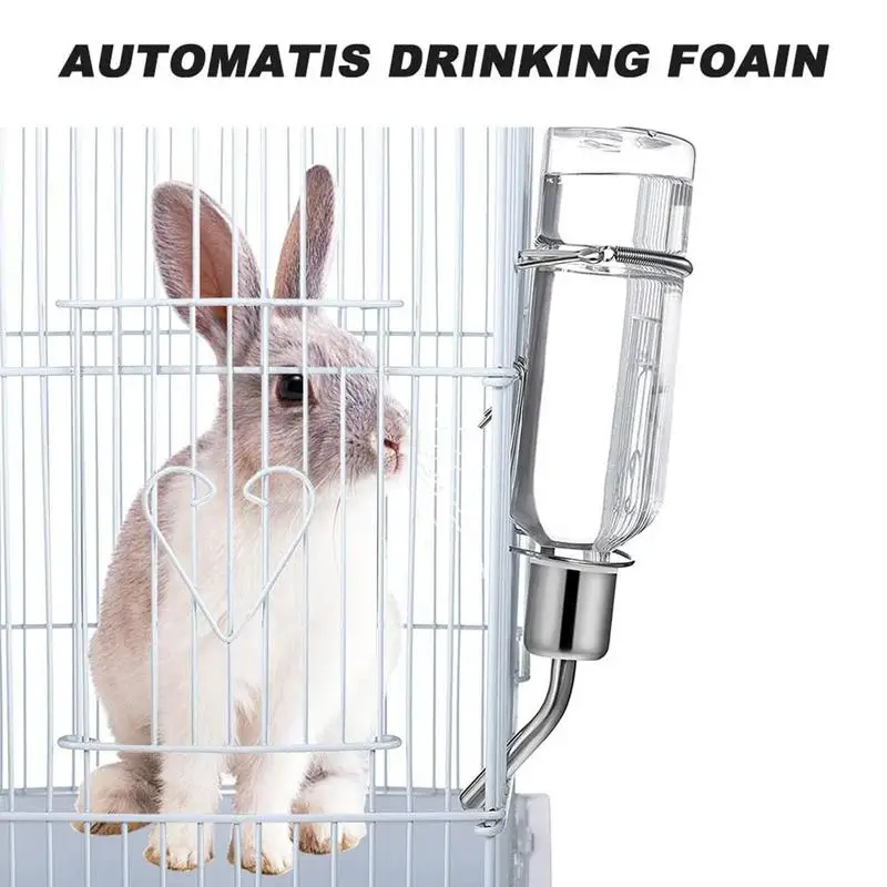 350ML Stainless Steel Hamster Chinchilla Rodent Drinking Straw Water Bottle Pet Supplies Drinking Fountains Cage Accessories