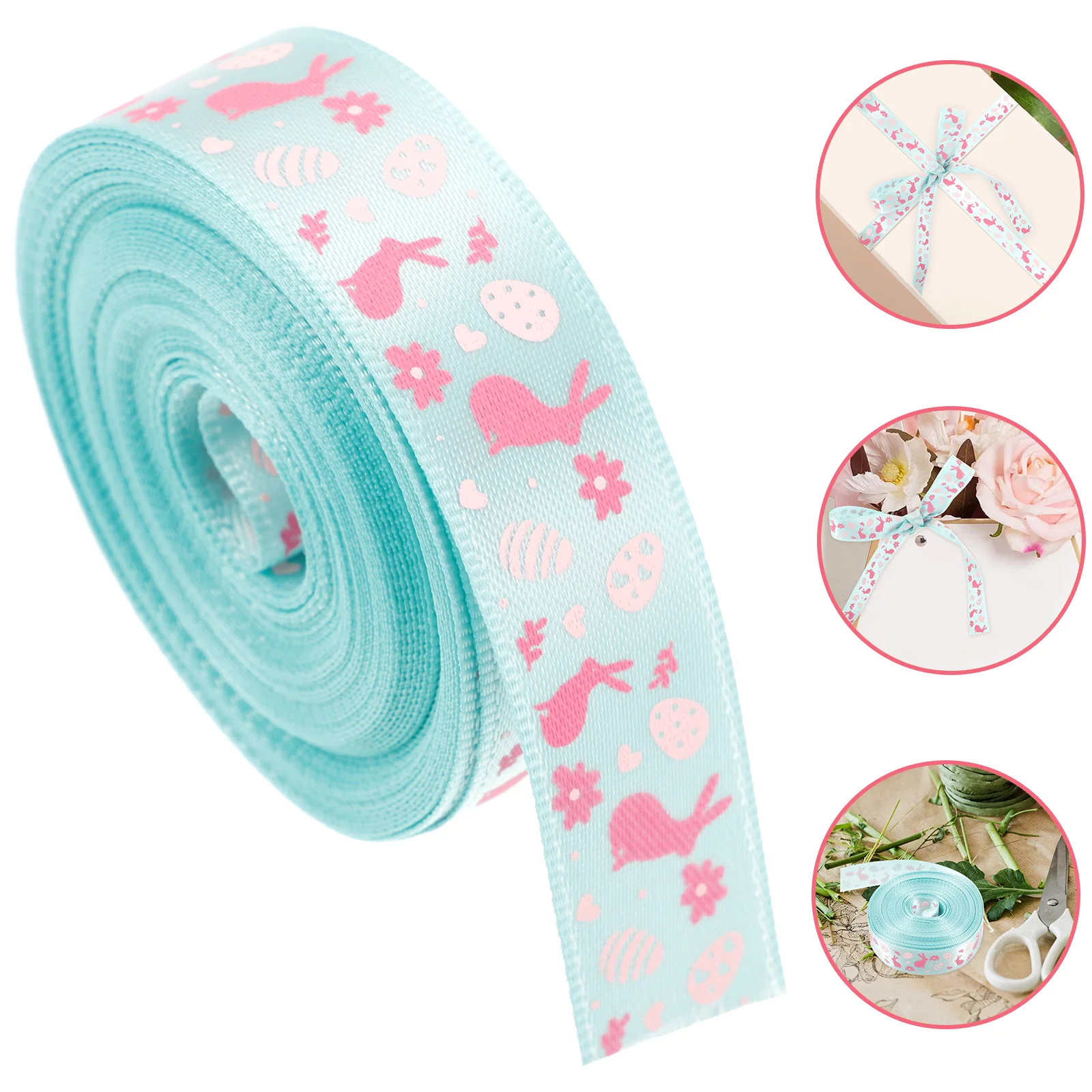 Easter Ribbon DIY Supplies Ribbons Decorate Bow Tie Craft Gift Wrapping Strap for Present Fabric Party Packing