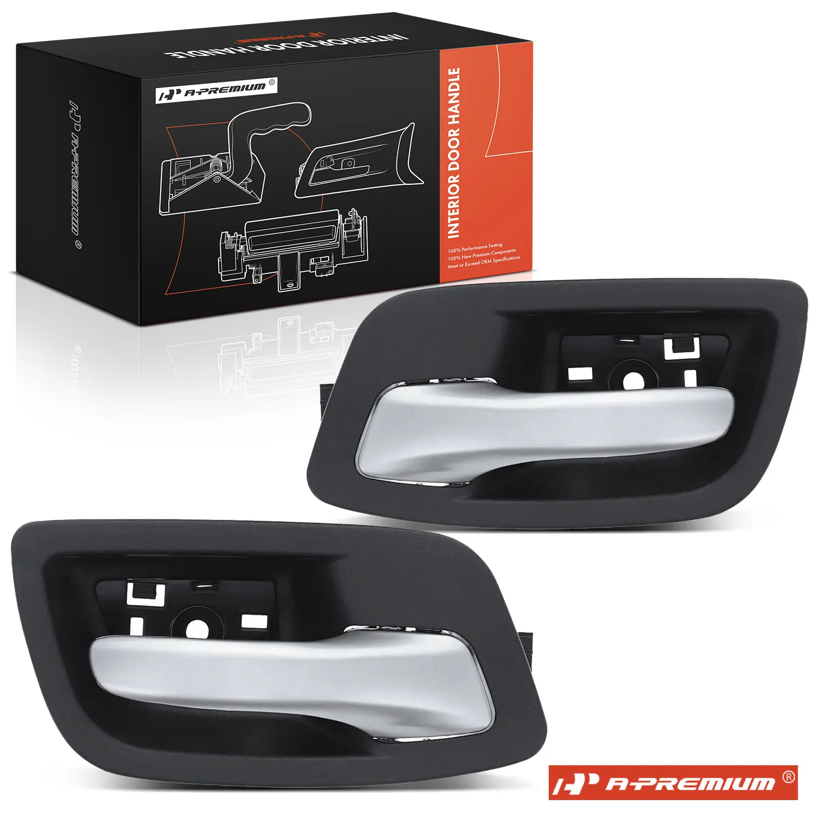 A-Premium 2x Rear Driver & Passenger Side Chrome Lever Interior Door Handle for Chrysler 300 2011-2016