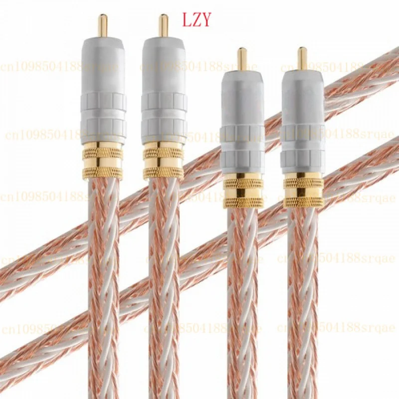 

​ Пара HiFi 8TC 8N OCC RCA-кабель ​ Медное аудио ​ Провод с позолоченной вилкой «папа» ​ с