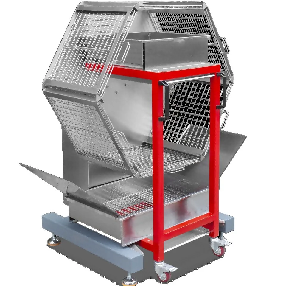 Large Outdoor Auto Rotating Roaster Oven, Hot Air Circulation, Charcoal Gas Dual‑use for Chicken Duck Meat Roasting
