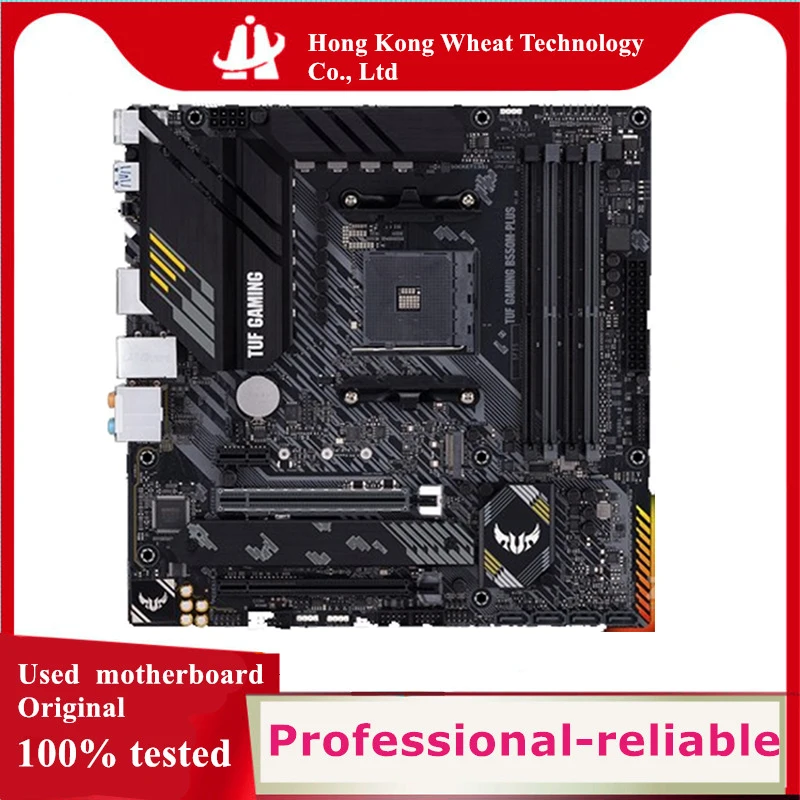 For AMD TUF GAMING B550M-PLUS motherboard Used original Socket AM4 B550 DDR4 128GB M.2 NVME USB3.0 SATA3 Desktop Mainboard