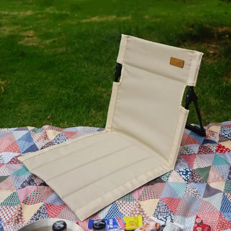 2023 New Portable Camping Chair Mat Foldable Backrest Cushion Outdoor Garden Single Lazy Chair Picnic Stadium Seats Chairs