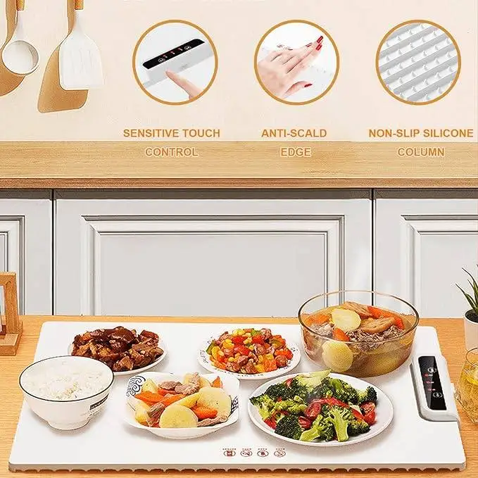 

Warming Trays Portable Electric Hot Tray Warming Tray Flexible Silicone Warm Cutting Board