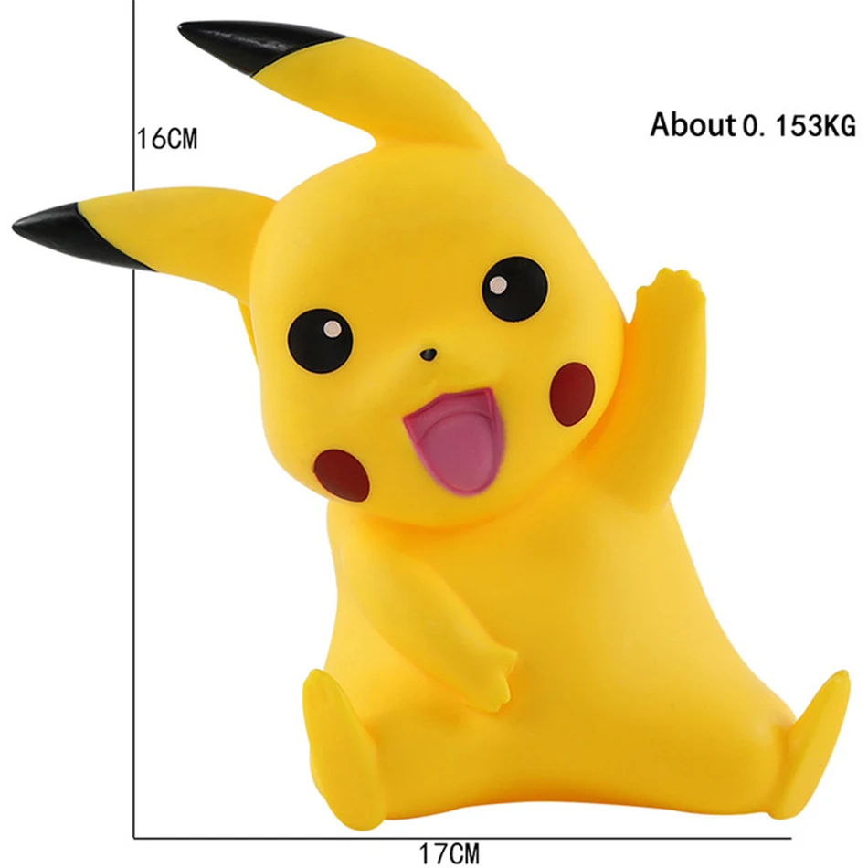 Pokemon Pikachu 16 cm große Vinylpuppe Anime Squirtle Cubone Kawaii süße Desktop-Dekorationen Erwachsene Geschenk Kinder Geburtstagsgeschenk