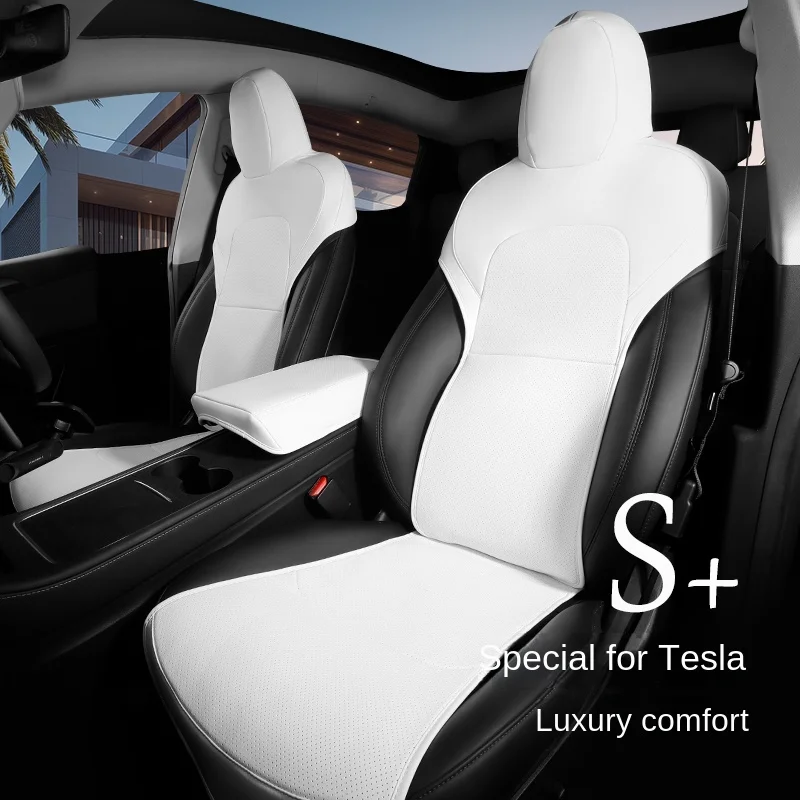 Hot-selling new feel Nappa leather half seat cushion suitable for Model 3/Y