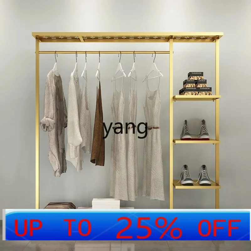 

LH Bedroom Hanging Clothes Floor Wrought Iron Clothing Display Storage Coat Rack Display Rack