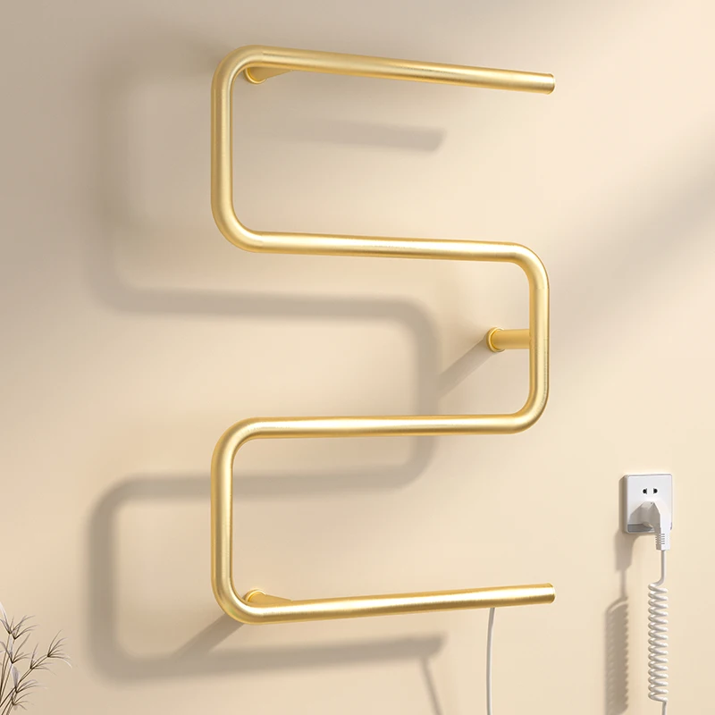 Electric Towel Warmer Wall Mounted 304 Stainless Towel Warmer Rack Gold Electric Towel Warmer Heater