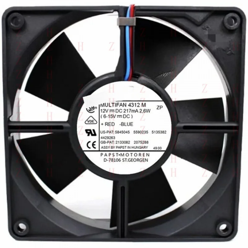 

XXZ для 1/шт. 4312M 12 В 2,6 Вт 217 мА 12032 12 см 2-проводной инверторный охлаждающий вентилятор шасси