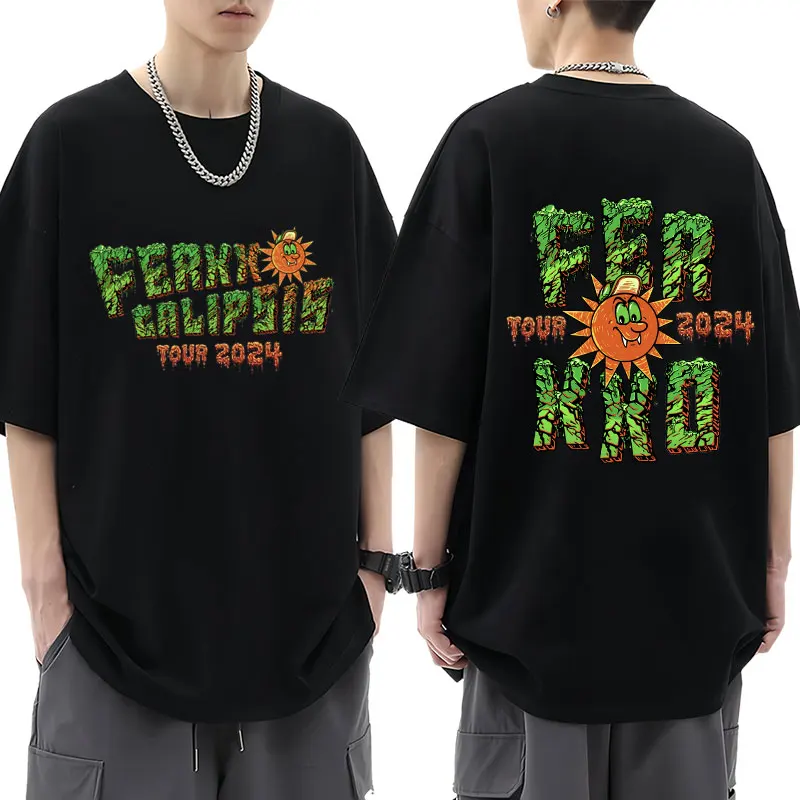 Feid Ferxxo Ferxxocalypse World Tour T-shirt Men Women 2024 Personality Short Sleeve Streetwear Hip Hop Casual Oversized Tops